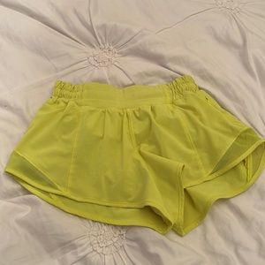 Neon Yellow lululemon shorts